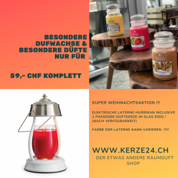 Candle Warmers elektr. Laterne Hurrikan incl. 1 Duftkerze 630g